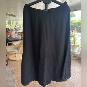 Ralph Lauren Black A Line Linen Blend Skirt size 14w